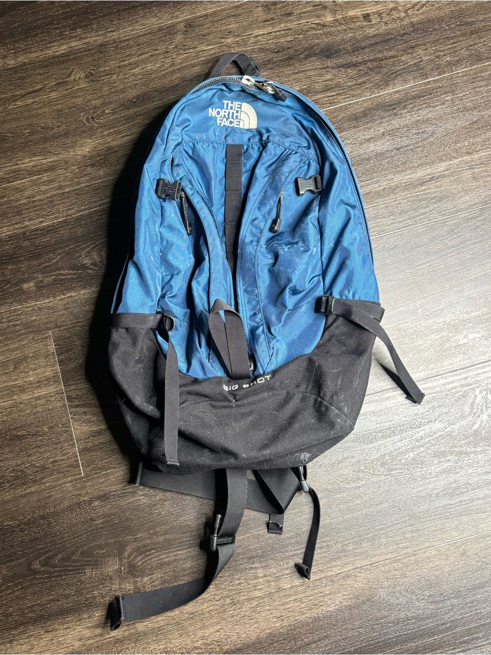 The North Face Big Shot Backpack  Navy/Black Discontinued Y2k